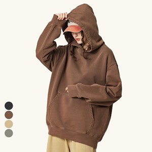 2025 sudaderas con capucha para mujer de alta calidad con bolsillo frontal de color, moda informal para mujer, sudaderas con capucha y sudaderas de gran tamaño, mezcla de algodón - Product Image 2