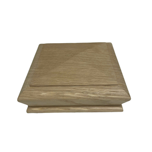 Bois massif Chêne rouge Haute qualité Pyramide Newel Post Caps Conception personnalisée pour 95mm Newel Post pour Newel Post Escaliers - Product Image 2