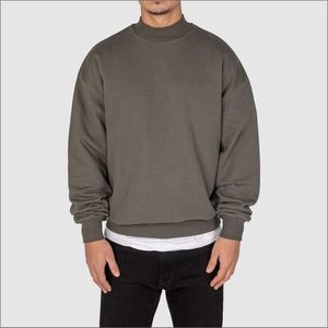 Sudaderas de lana con cuello redondo bordadas de corte Regular para hombre, 100% de algodón con estampado de descarga digital, temporada de otoño ecológica - Product Image 1