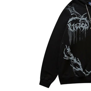 Sudadera con capucha de lujo con diamantes de imitación DTF DTG para hombre, ropa de calle de gran tamaño, jersey de moda, fabricante de sudaderas - Product Image 2