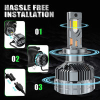 Système d'éclairage automobile, six tubes en cuivre, 500W, 60000LM, ampoules LED H4 H7 H11 9005 9006 pour phares de voiture