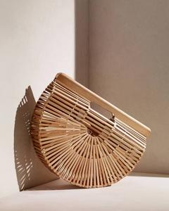 กระเป๋าไม้ไผ่สานทำมือสำหรับผู้หญิง, สินค้ามาใหม่กระเป๋าผ้าคลัทช์สำหรับวันหยุดพักผ่อนกลางแจ้งชายหาดแฟชั่นกระเป๋าชายหาดฤดูร้อน - Product Image 4