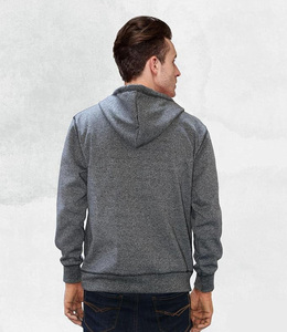 Premium Hombres Sólido 100% Algodón Cremallera Sudadera con capucha Invierno Streetwear OEM/ODM MOQ Opciones personalizadas - Product Image 3