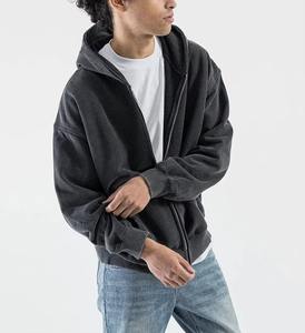 Sudaderas con capucha personalizadas para hombre, con cremallera, 100% algodón, forro polar, cuello alto, color y logotipo personalizados - Product Image 4