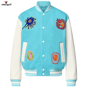 Unisex Custom Logo College Baseball <b>Canvas</b> <b>Jacket</b> Windproof Winter Design with Black Embroidery and Front Logo Position - Product Image 5