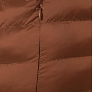 เสื้อแจ็คเก็ตพัฟเฟอร์น้ำหนักเบาสำหรับผู้หญิง คอตั้ง เสื้อโค้ทกันหนาวบุใยอุ่น แจ็คเก็ตสีน้ำตาลเข้มทันสมัยแบบมีซิปเต็มตัว - Product Image 5
