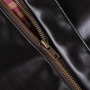 Produit le plus vendu Veste supérieure en cuir Meilleures vestes en cuir minces d'hiver pour hommes Veste en cuir de conception personnalisée - Product Image 4