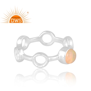 Hot Design 925 Sterling <b>Silver</b> Natural Ethiopian <b>Opal</b> Gemstone <b>Ring</b> Custom Design Jewelry For Women Gift For Her - Product Image 4