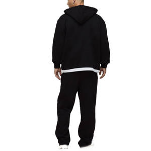 Sudadera con Capucha de Felpa de Algodón con Cierre Completo para Hombre, con Estampado Gráfico en el Pecho, Estilo Urbano, para Fabricación de Ropa de Marca Privada OEM - Product Image 3