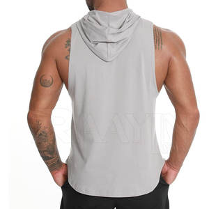 High Quality Logo Custom tank Tops <b>Sleeveless</b> <b>Hoodie</b> for Men Heavy Weight 380gsm Gym <b>Hoodie</b> for Men - Product Image 5