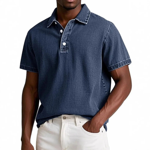 2025 New Men's <b>Retro</b> Lapel Polo Shirt Solid Color Business Casual Short Sleeved T-shirt Men's Hot Summer Thin Version - Product Image 5