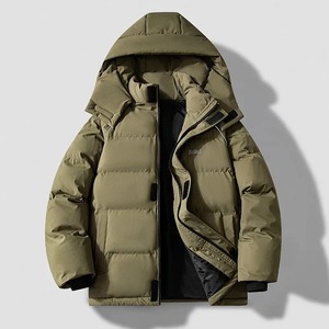 Doudoune en toile légère pour homme Manteau d'hiver thermique chaud matelassé Imperméable et coupe-vent Puffy Jacekt - Product Image 6