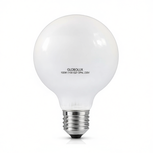 GLOBOLUX 100W 100 Incandescent <b>Bulb</b> E27 OPAL 230V - Product Image 2
