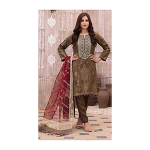 Traje de lujo de las señoras-Anarkali trajes mayoristas vestidos de fiesta de las mujeres paquistaníes producto para la venta - Product Image 6
