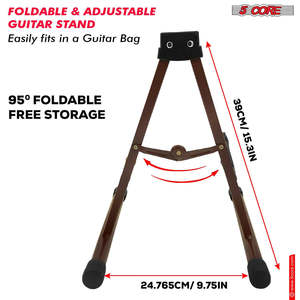 Support de guitare 5 cœurs, 2 pièces, type A, avec bras en mousse souple et base antidérapante en caoutchouc pour guitares acoustiques, électriques et basses - Product Image 4