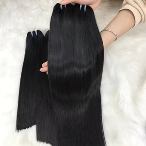 Meilleure Qualité 100% Os Droite Extensions de Cheveux Humains Remy Machine Double Dessiné Prix Usine - Product Image 1