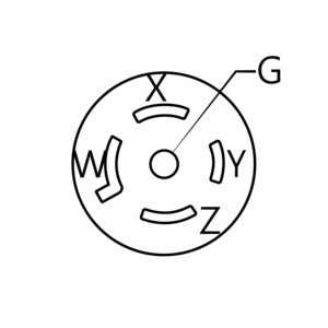 Taiwan NEMA L21-20 J-536 20A 120/208V AC prise électrique à bride adaptée à divers appareils - Product Image 5