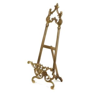 Chevalet d'affichage extra large réglable en métal doré antique de fabrication indienne pour les présentoirs de mariage - Product Image 4
