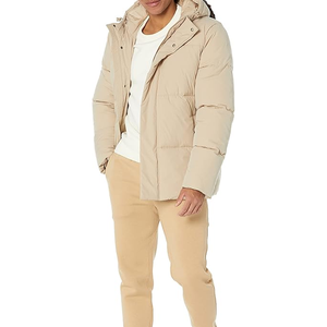 Men's <b>Quilted</b> Bomber <b>Jacket</b> Winter Warm Canvas Puffer Coat with Full Zip Windproof Casual Outwear Featuring Letter <b>Pattern</b> - Product Image 5
