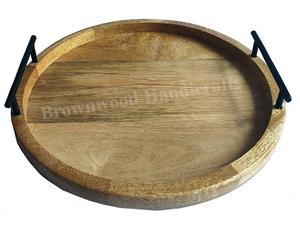 ถาดเสิร์ฟไม้มะม่วงงานหัตถกรรมทำด้วยมือ100% ธรรมชาติสำหรับบ้าน - Product Image 6