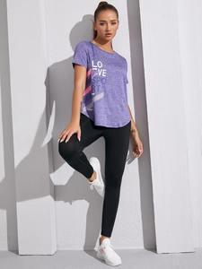 Camiseta de gimnasio transpirable al por mayor para mujer, ropa de entrenamiento de alta calidad, ropa deportiva de verano para correr y entrenar - Product Image 5