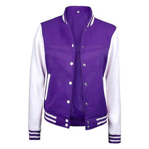 Vestes Letterman à col montant pour femmes de haute qualité vêtements d'hiver tricotés respirants à séchage rapide fabriqués au Pakistan - Product Image 2