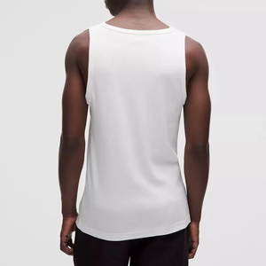 Débardeur d'entraînement vierge de haute qualité OEM, débardeur côtelé pour hommes, col carré, débardeur de fitness pour hommes - Product Image 2