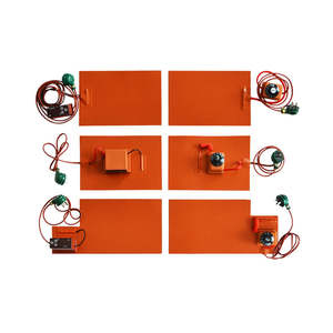 Self <b>Adhesive</b> Electric Flexible Silicone Rubber Heating Element 110v 120v 220v With Thermostat <b>Temperature</b> Control - Product Image 2