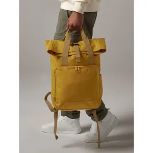 Sustainable Roll-Top Backpack with Twin Handle Recycled <b>Material</b> for Promotions - Product Image 3