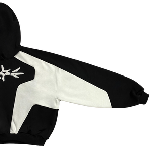 Sudadera Extra Grande con Diseño de Parches en Contraste y Logotipo Bordado en el Pecho, Estilo Urbano, Holgada, Unisex, Moderna, para Invierno - Product Image 2