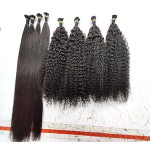 KINKY CURLY AFRO CURLY HAIR 100% RAW 12A INDIAN UNPROCESSED I TIPS HUMAN HAIR EXTENSION LONG LASTING HAIR EXTENSION