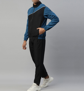 Ensemble de jogging personnalisé pour homme, veste coupe-vent imperméable en polyester, pantalon léger à capuche, ensembles de survêtement en nylon pour hommes - Product Image 2
