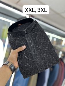 Nueva tela Pure Viscose Reyon con bordado de pollo luckhnowi work Men's Kurta para la venta en línea - Product Image 3