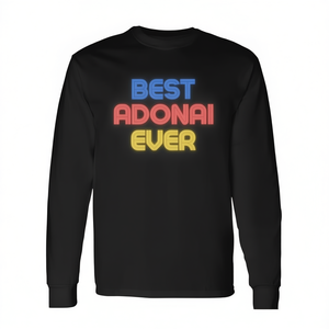 Maglietta a maniche lunghe Best Adonai Ever per adulti, unisex, girocollo, regalo religioso per la chiesa, stampa digitale - Product Image 3