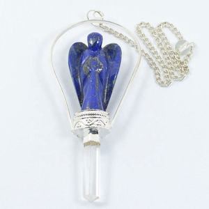 Péndulo de Ángel de piedra solar pulida de alta calidad, piedra preciosa Natural, Chakra, cristal de radiestesia para curar en el amor, estilo Feng Shui - Product Image 2