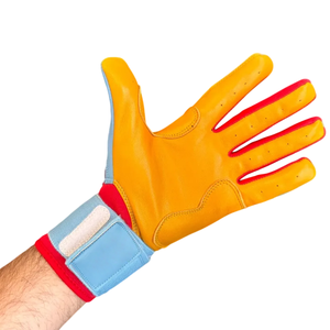 Gants de frappe de baseball ambidextres en cuir durable haute performance multicolore à manchette longue Protection de confort respirant pour - Product Image 2