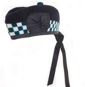Elegant Glengarry <b>Hat</b> with Handmade Embroidered Custom Requirement Logo Saltire Cross <b>Hats</b> - Product Image 1