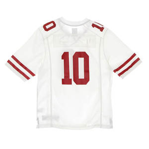 Chemise personnalisée en maille coupe carrée, maillot de football américain décontracté de grande taille, maillot de sport court respirant à col en V avec impression par sublimation - Product Image 2