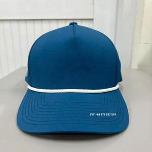 Gorra de golf impermeable con visera curva elegante, 5 paneles estructurados, cierre a presión, bordado 3D, OEM, moda para exteriores - Product Image 1