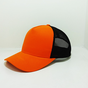 Casquette de camionneur personnalisée Casquette de camionneur en maille orange respirante, usage quotidien structuré à 6 panneaux pour adultes, fabriquée au Vietnam usine - Product Image 1
