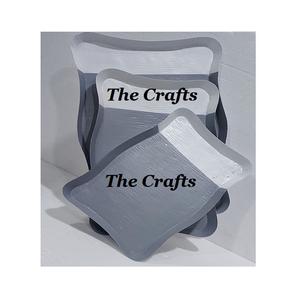 Juego de bandeja de servicio de color blanco y gris de hierro de 3 tamaños diferentes Bandeja de servicio de hostelería a precios atractivos - Product Image 1