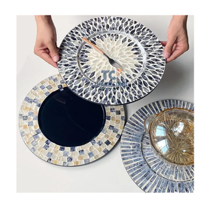 Bandeja de concha Natural redonda de lujo para pastel, accesorio decorativo de nácar de alta calidad, hecho a mano, colorido, novedad, gran oferta - Product Image 6