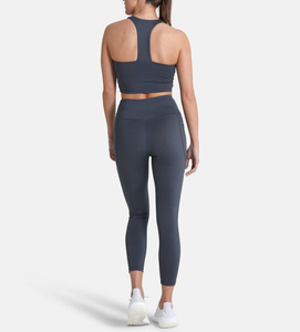 Conjunto de Yoga para mujer, deportes de Fitness, 2 uds., ropa de gimnasio azul, conjunto de Yoga para mujer, conjuntos de entrenamiento, Top de Yoga y traje deportivo - Product Image 4