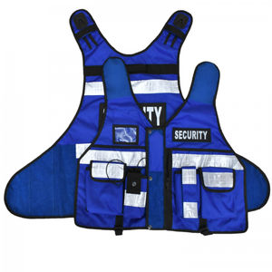 เสื้อกั๊กสะท้อนแสงสีฟ้าเสื้อกั๊กนิรภัยเสื้อกั๊กยุทธวิธีเสื้อกั๊กด้านหน้ามีซิปด้านหน้า - Product Image 4