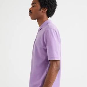 T-Shirt Homme Confortable 100% Coton pour Polo Séchage Rapide Respirant Manches Courtes Motif Solide Tissu Tricoté de Haute Qualité - Product Image 5
