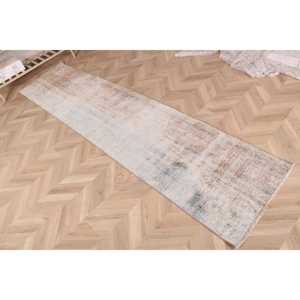 Vintage Turkish <b>Rug</b>, 2.1x9.2 ft <b>Runner</b> <b>Rug</b>, Gray Brown Ombr <b>Rug</b> - Product Image 3