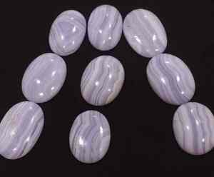 Cabujón de Ágata Azul Natural, Gema Suelta con Forma Mixta para Joyería, Piedra Azul Claro Relajante - Product Image 3