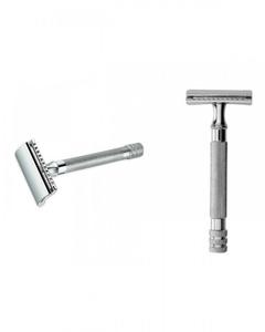 ราคาขายส่งมีดโกนความปลอดภัยสองขอบสําหรับงานหนักกระจกสีเงินขัดเงามีดโกนโกนหนวดเปียกของผู้ชาย - Product Image 1