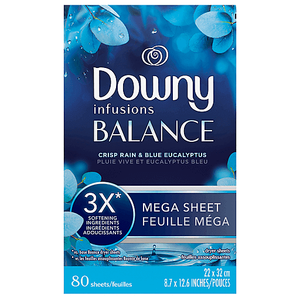 Livraison rapide sur les feuilles de séchage Downy Infusions Balance, découvrez la fraîcheur à chaque chargement, qualité supérieure, parfum apaisant. - Product Image 4