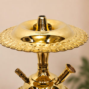 Cachimba de Lujo con Base de Latón Lacado y Grabado Floral Intrincado, Pipa de Shisha Árabe Tradicional para Decoración del Hogar o Salón - Product Image 2